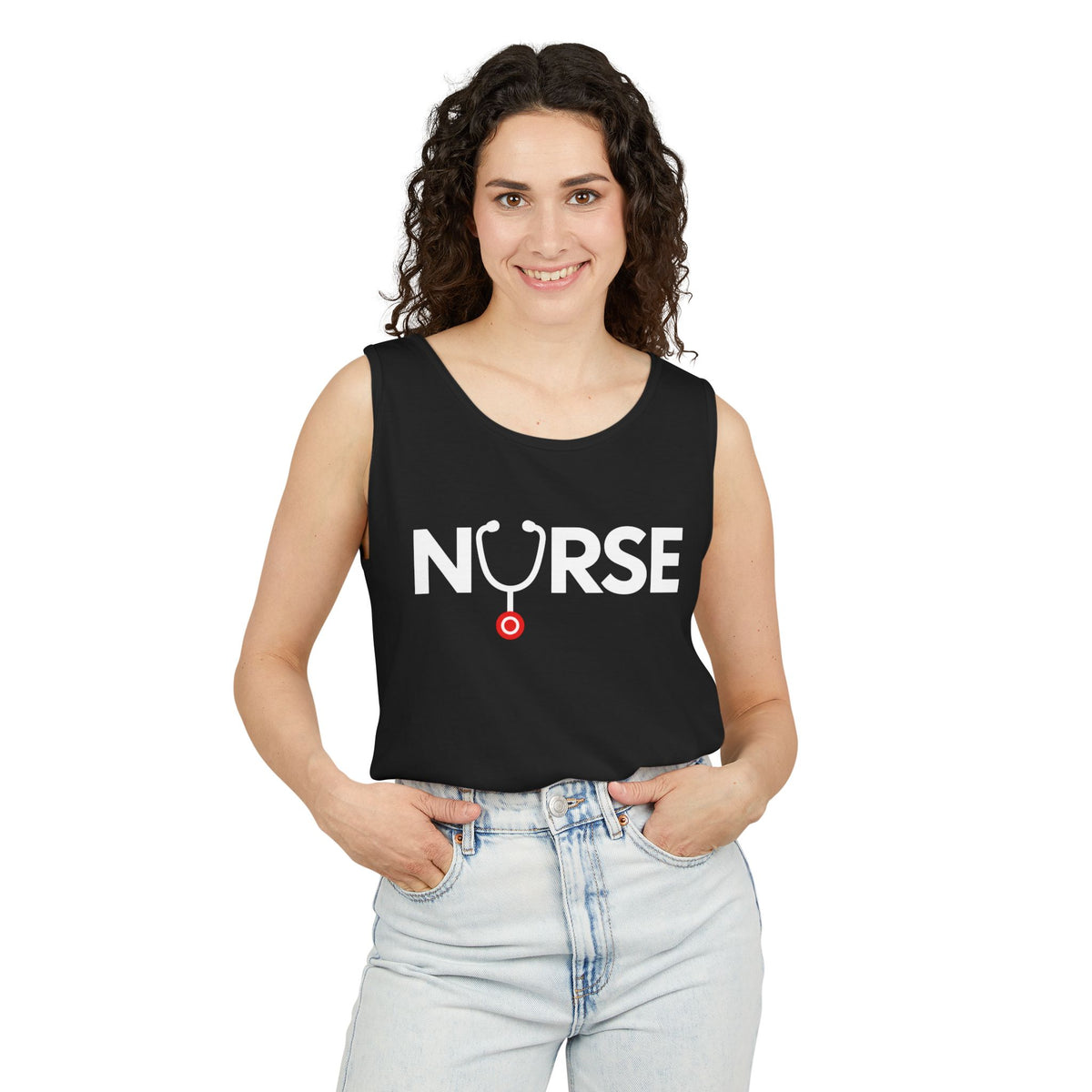 Nurse Stethoscope U Comfort Colors Tank Top