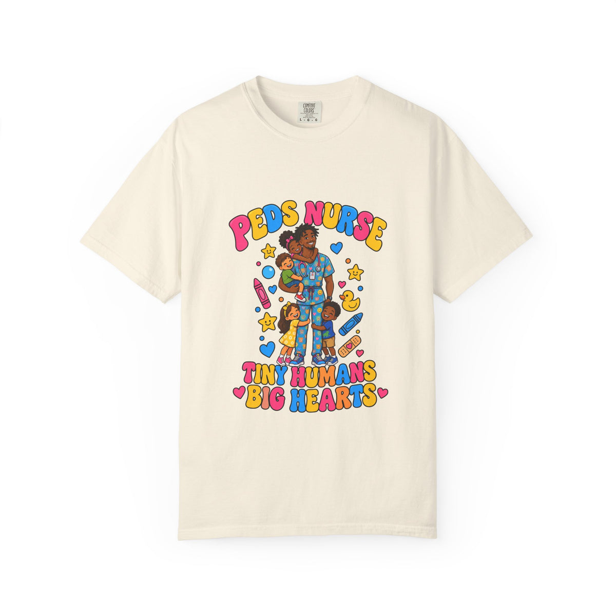 Peds Male Nurse Tiny Humans Big Hearts Tee