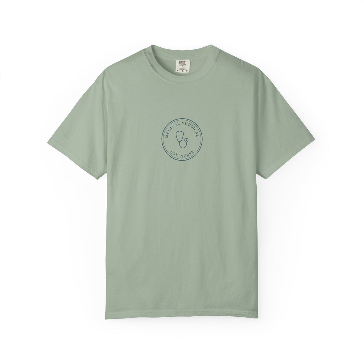 Med Surg Nurse Minimal Vintage Badge Medical Surgical Comfort Colors T-Shirt