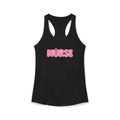 Nurse Pink Polka Dot Letters Women's Racerback Tank Top