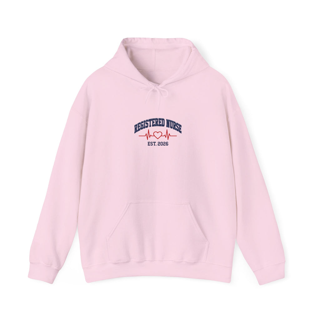 Registered Nurse Est. 2026 Varsity Heartbeat Hoodie