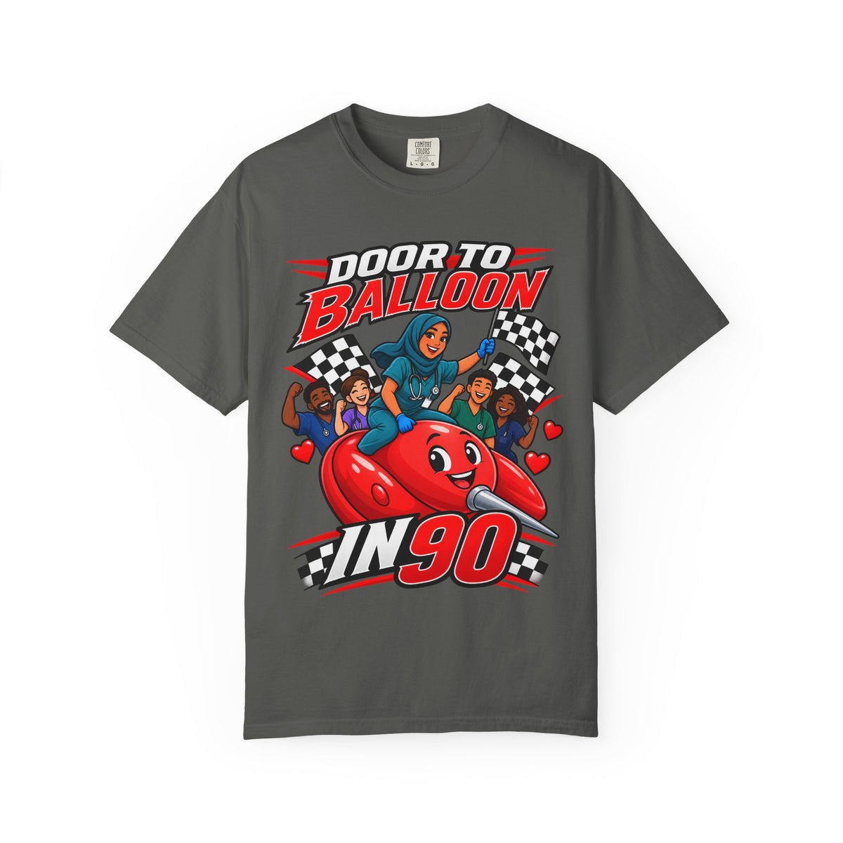 Door to Balloon in 90 Cardiac Nurse Tee (Hijab)