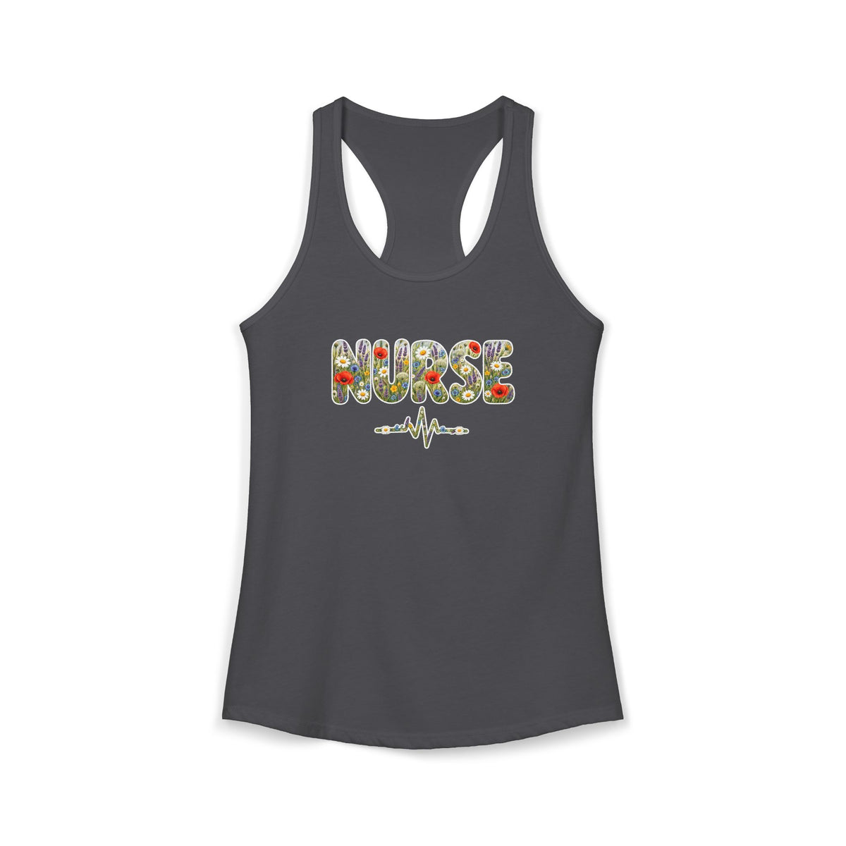 Nurse Boho Wildflower Floral Women's Racerback Tank Top