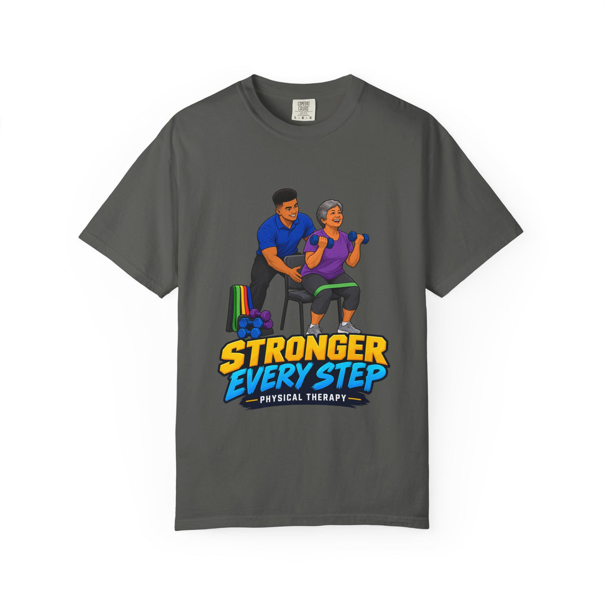 Stronger Every Step Male Physical Therapist Comfort Colors T-Shirt