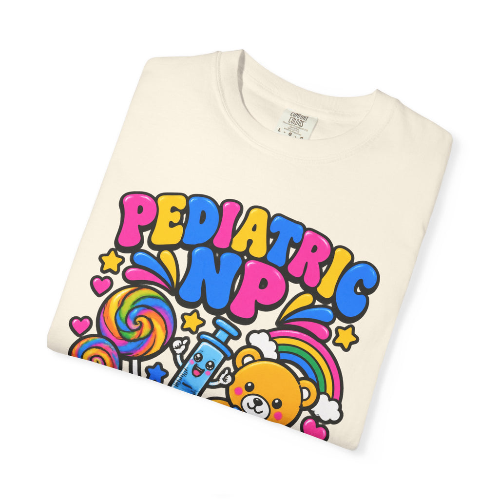 Pediatric NP Stickers and Shots Nurse Practitioner Comfort Colors T-Shirt