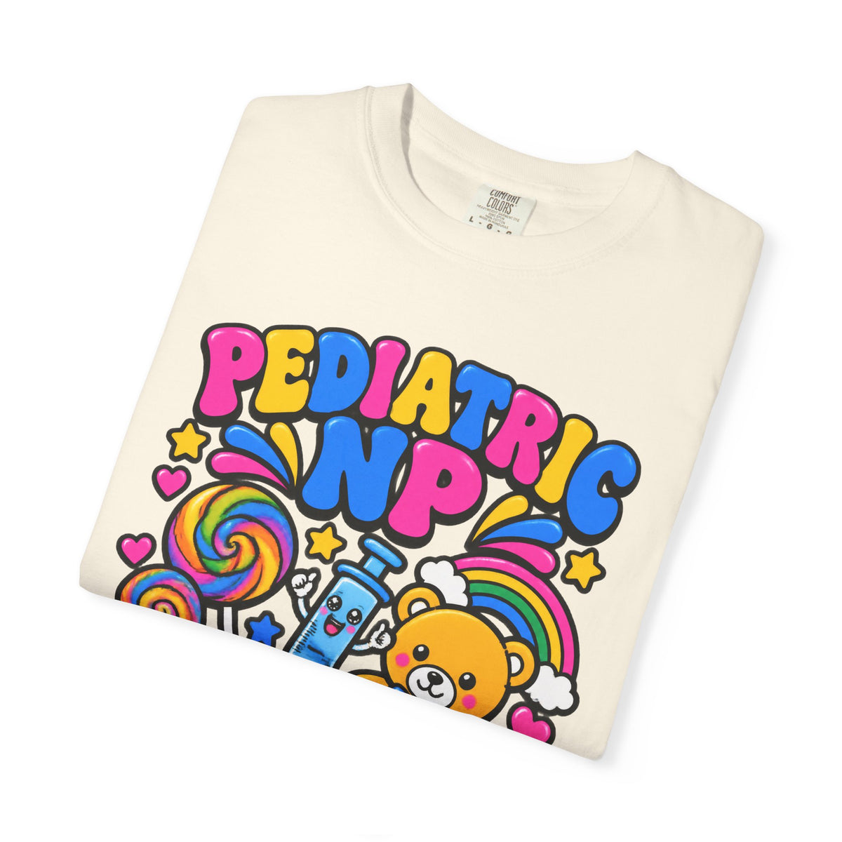 Pediatric NP Stickers and Shots Nurse Practitioner Comfort Colors T-Shirt