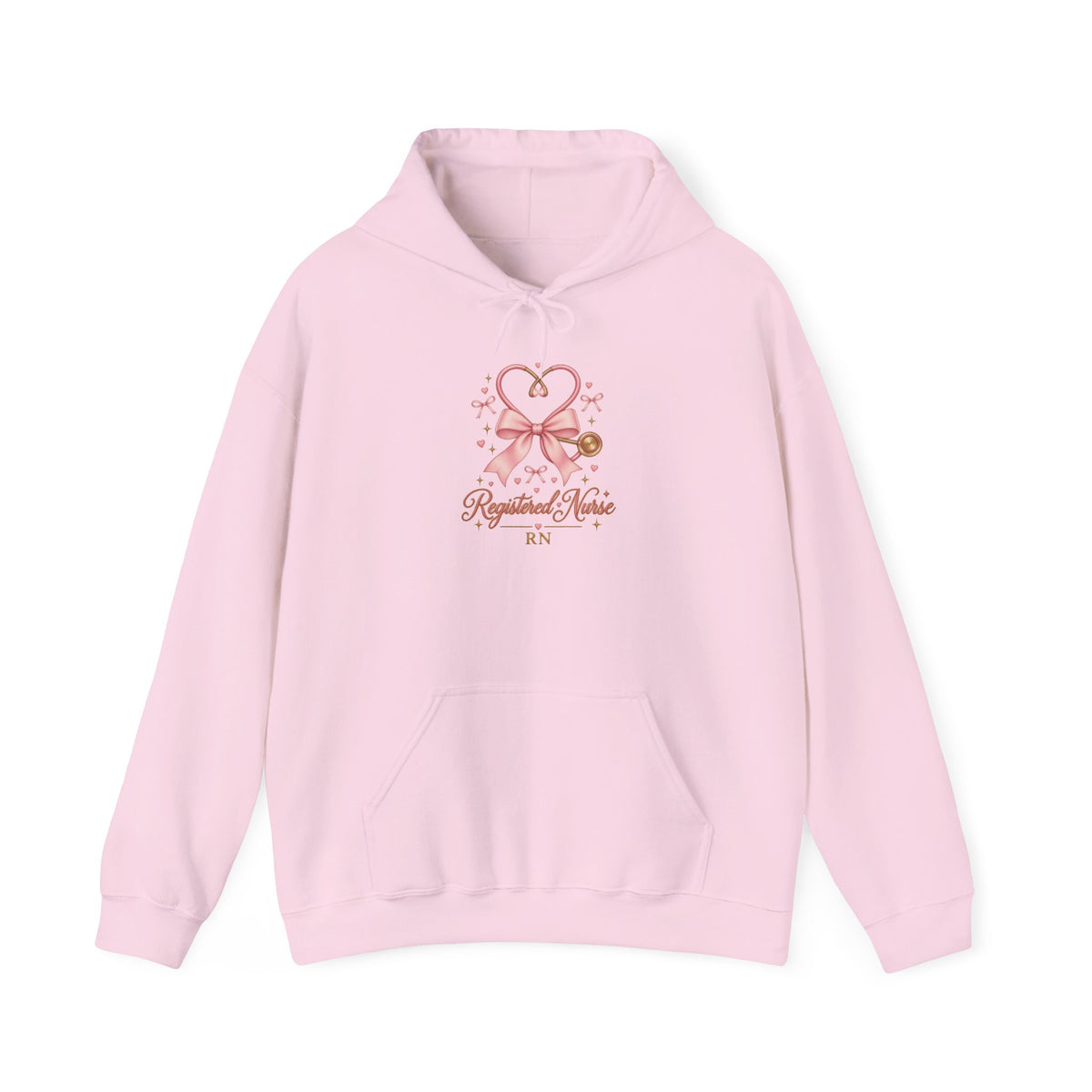 Coquette Pink Bow Stethoscope Registered Nurse Hoodie