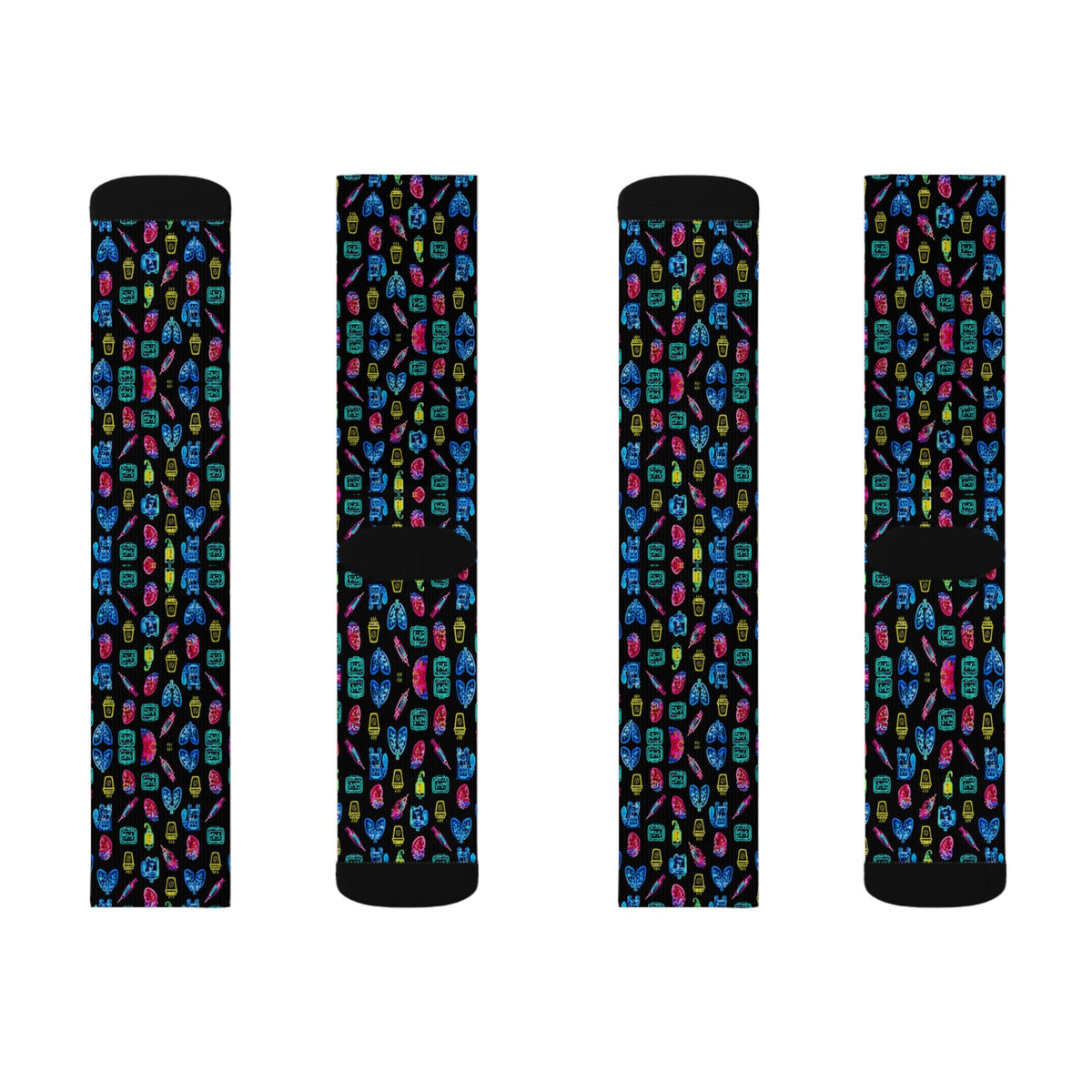 ICU Nurse Neon Monitor Socks