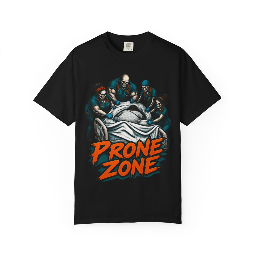 Prone Zone Skeleton ICU Nurse Comfort Colors T-Shirt