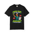 Energy Drink in One Hand Assessment in the Other Nurse Tee (Long Hair)