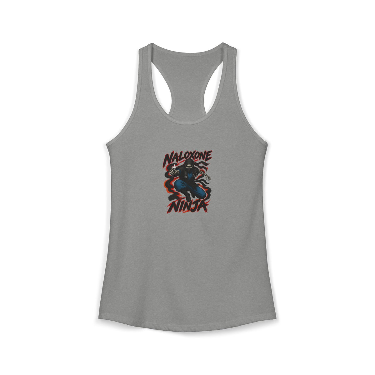 Naloxone Ninja Skeleton ER Nurse Women's Racerback Tank Top