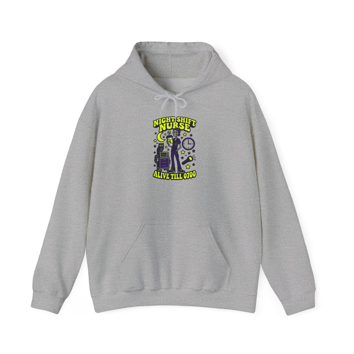 Night Shift Nurse Alive Till 0700 Skinny Skeleton Hoodie