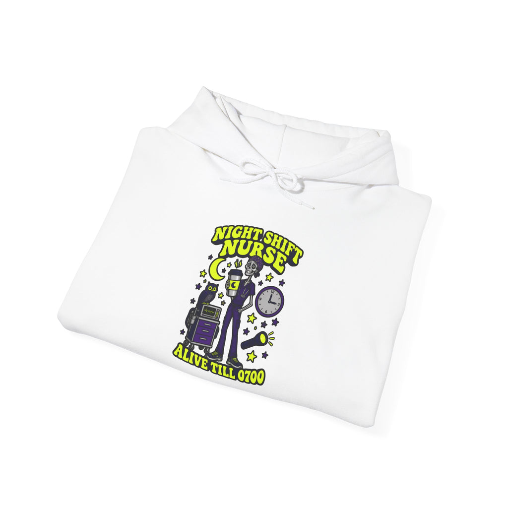 Night Shift Nurse Alive Till 0700 Skinny Skeleton Hoodie