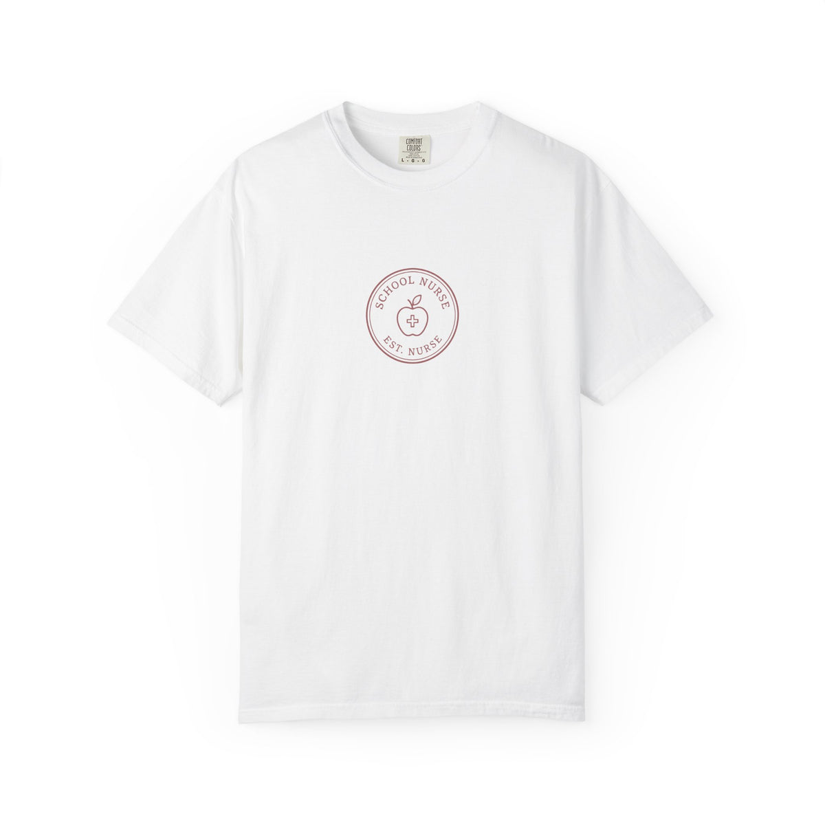 School Nurse Minimal Vintage Badge Comfort Colors T-Shirt