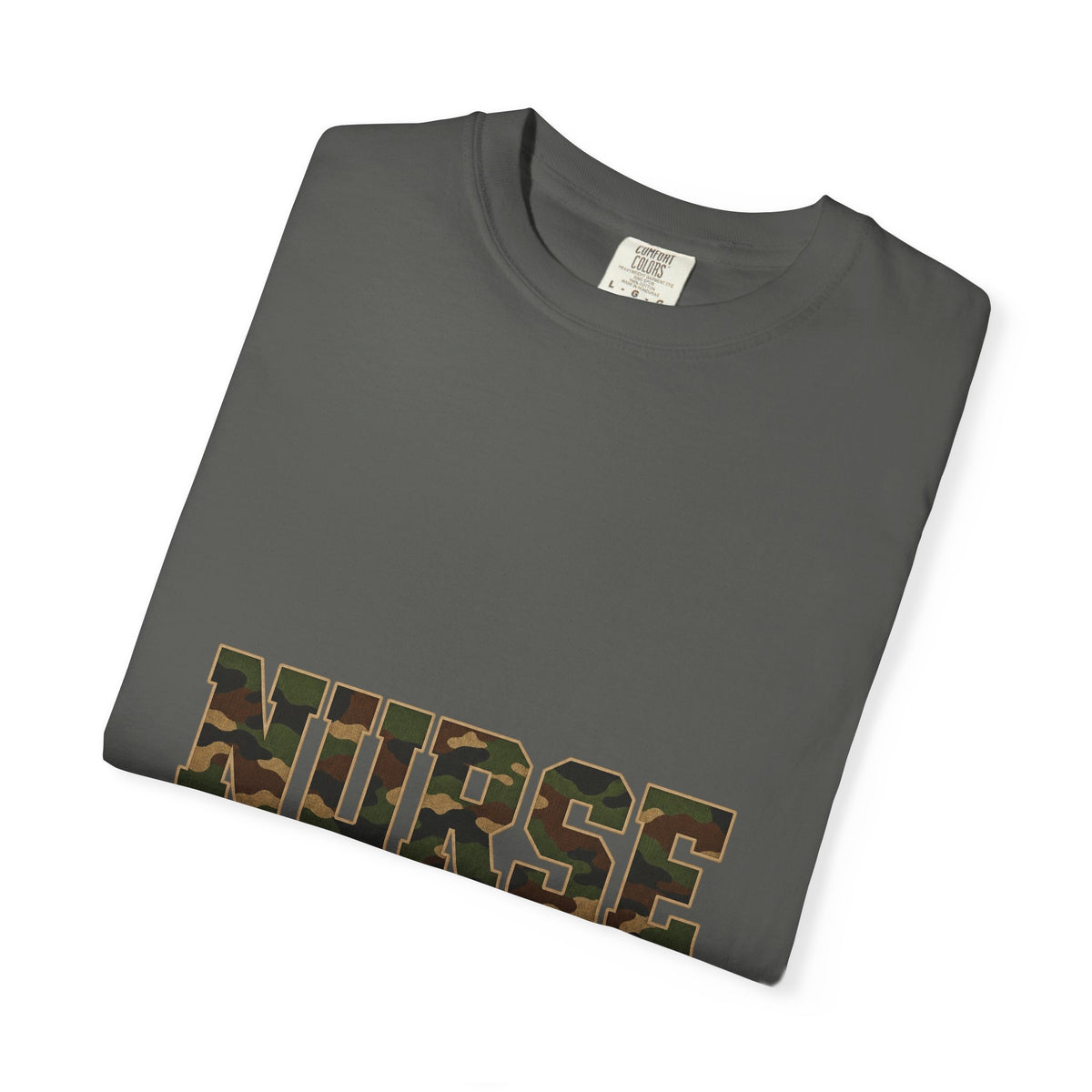 Nurse Woodland Camo Comfort Colors T-Shirt