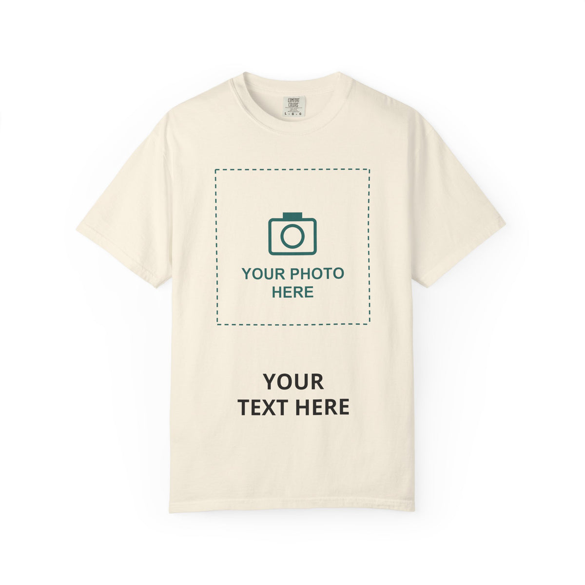 Design Your Own Custom Photo and Text Comfort Colors T-Shirt