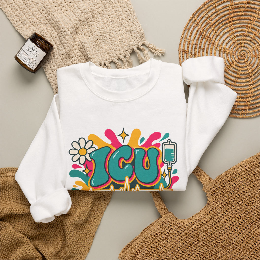 ICU Nurse Critical Care Crewneck Sweatshirt