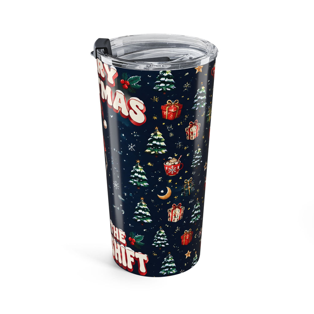 Merry Christmas From the Night Shift Skeleton Nurse 20oz Skinny Tumbler