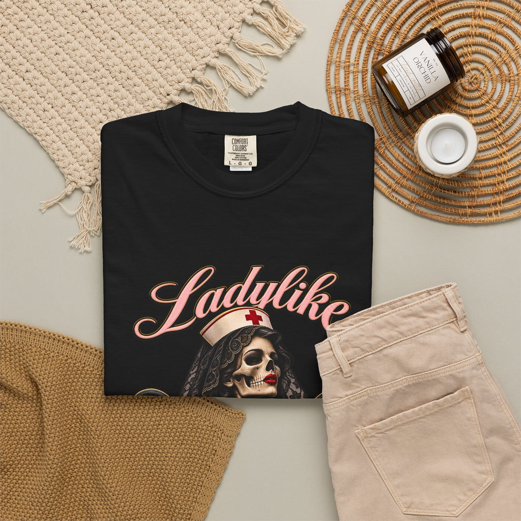 Ladylike But Lethal Skeleton Nurse Comfort Colors T-Shirt