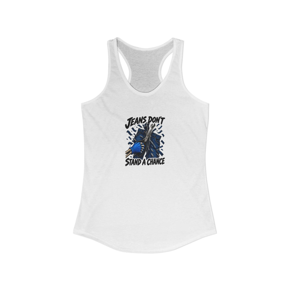 Jeans Don't Stand a Chance Skeleton ER Nurse Women's Racerback Tank Top