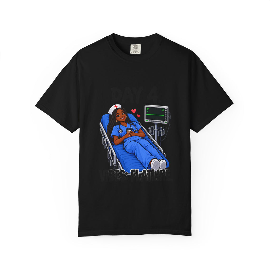 Day 4 Vibes Flatline Nurse Tee (Box Braids)