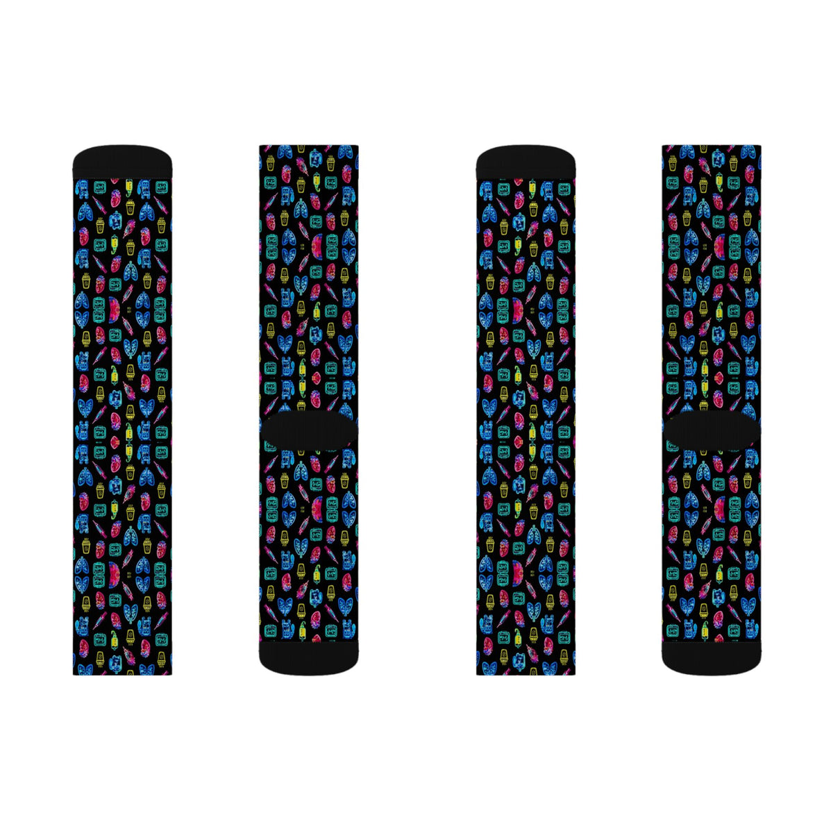 ICU Nurse Neon Monitor Socks