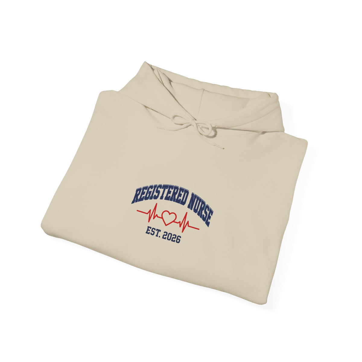 Registered Nurse Est. 2026 Varsity Heartbeat Hoodie