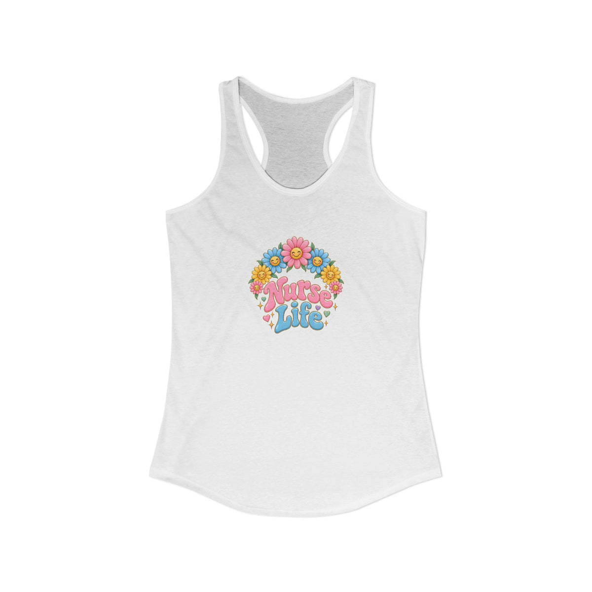 Nurse Life Daisies Women's Racerback Tank Top