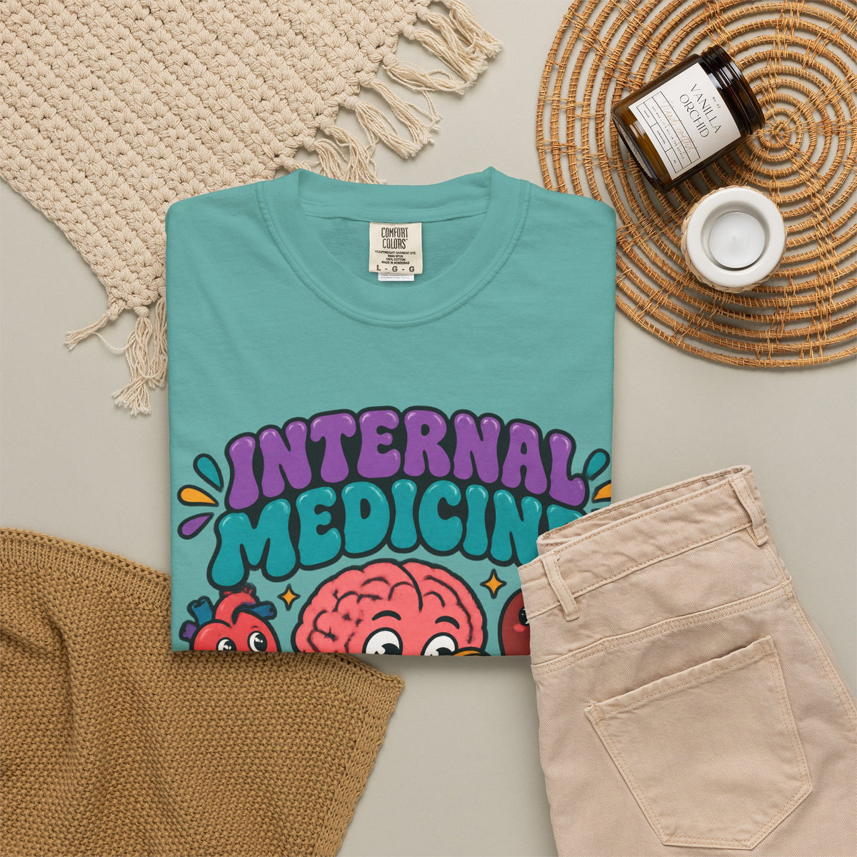 Internal Medicine Professional Overthinker Funny Doctor Comfort Colors T-Shirt