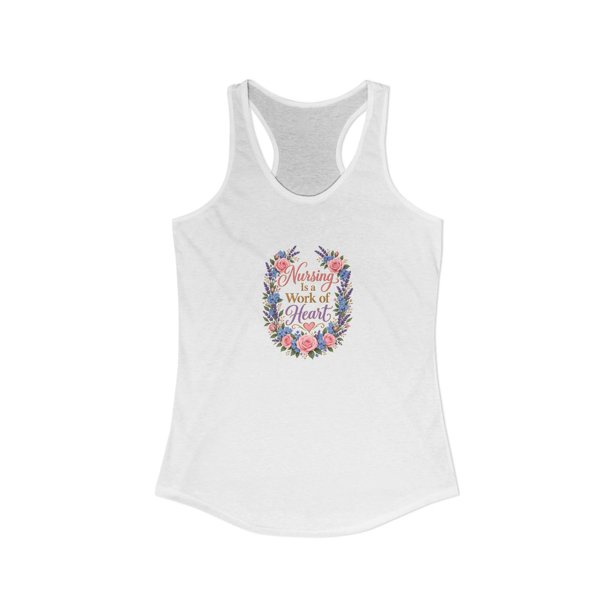 Nursing Is a Work of Heart Women's Racerback Tank Top