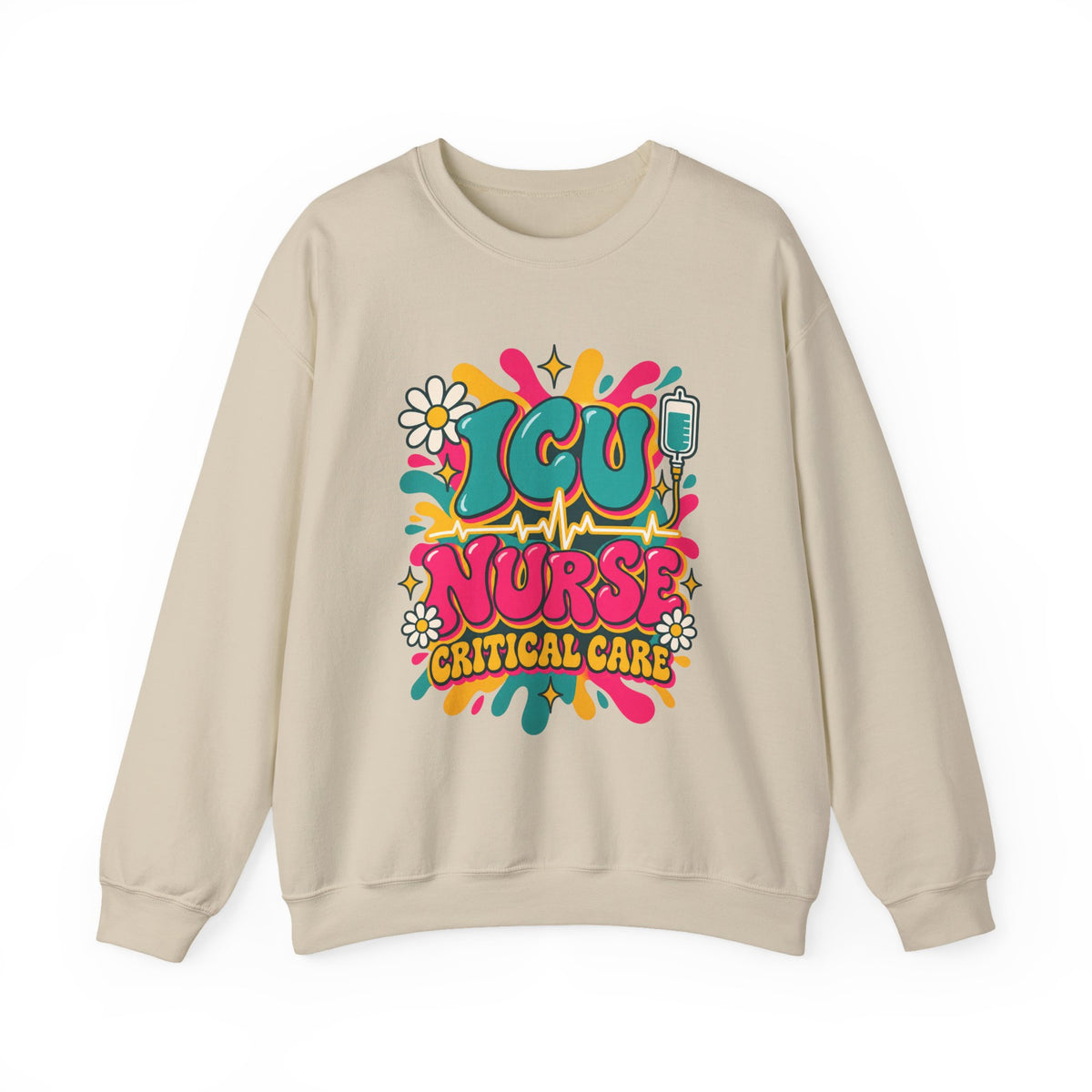 ICU Nurse Critical Care Crewneck Sweatshirt