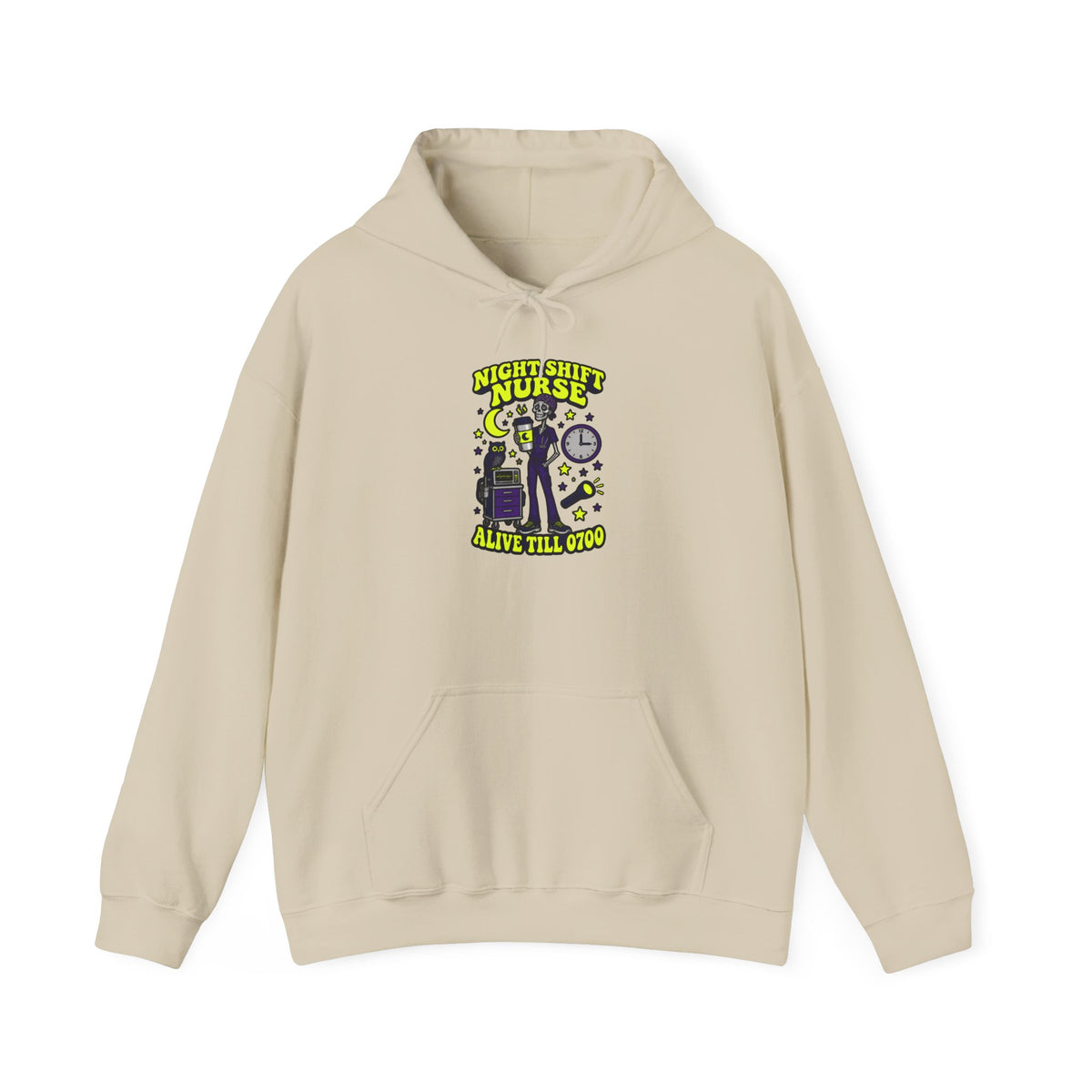 Night Shift Nurse Alive Till 0700 Skinny Skeleton Hoodie