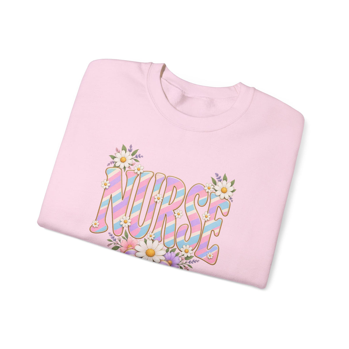 Pastel Stripe NURSE Crewneck Sweatshirt
