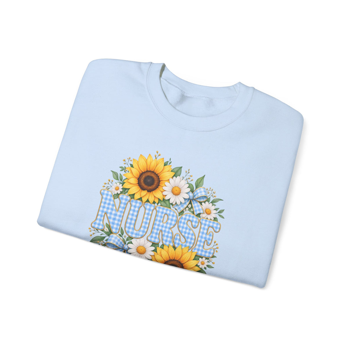 Sunflower Gingham NURSE Crewneck Sweatshirt