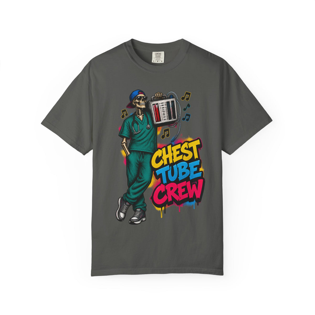 Chest Tube Crew Skeleton ICU Nurse Comfort Colors T-Shirt