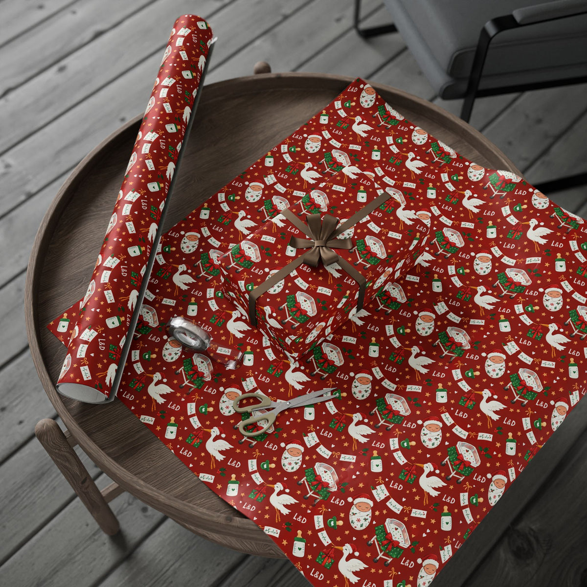 Labor and Delivery Nurse Christmas Wrapping Paper