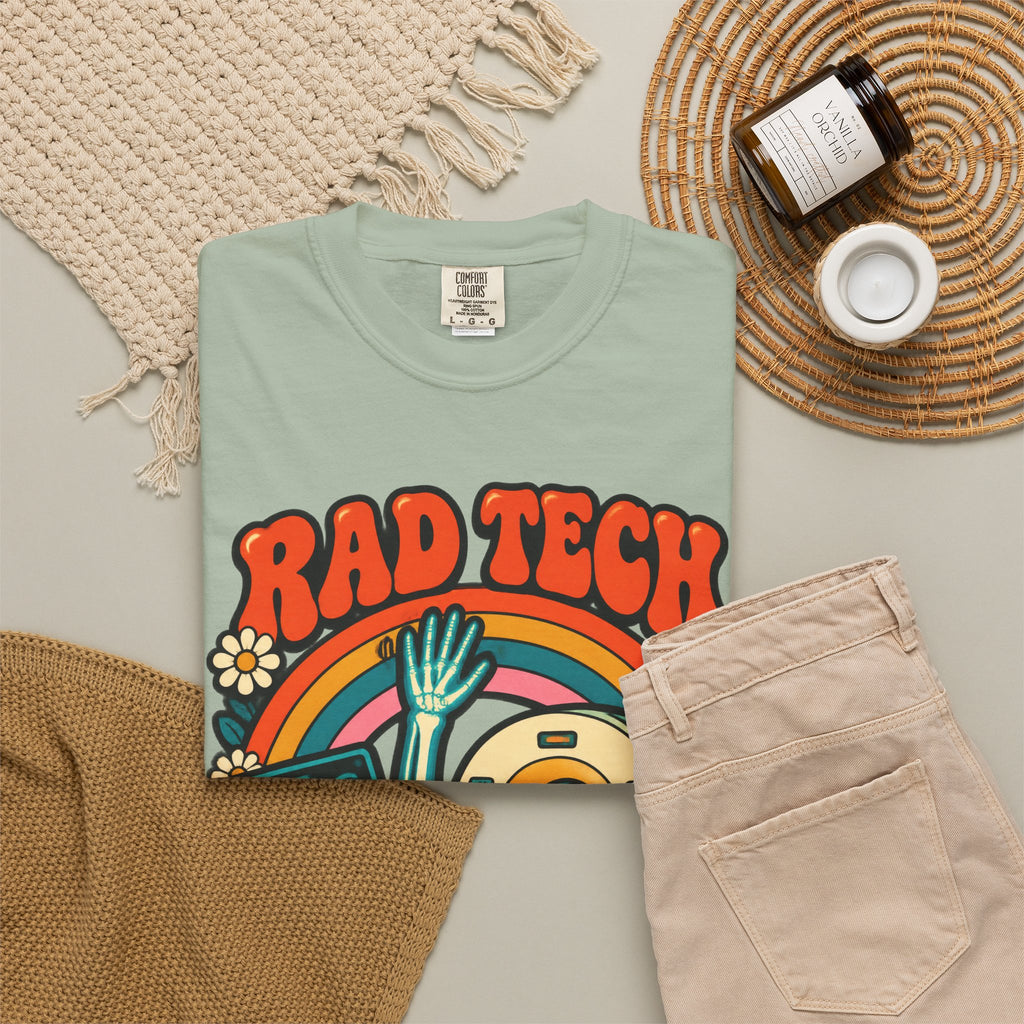 Rad Tech Radiologic Technologist Retro Rainbow Comfort Colors T-Shirt