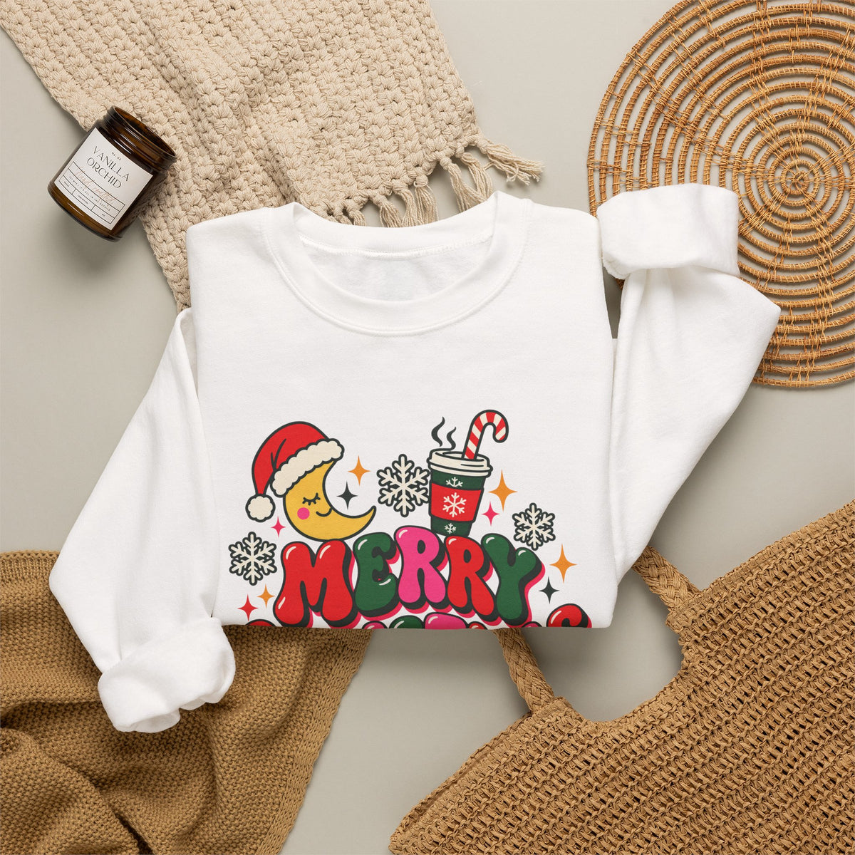 Merry Christmas From the Night Shift Nurse Crewneck Sweatshirt