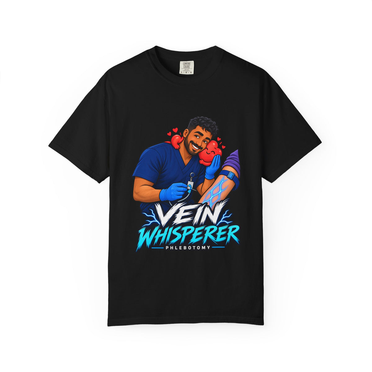 Vein Whisperer Phlebotomist Male Comfort Colors T-Shirt