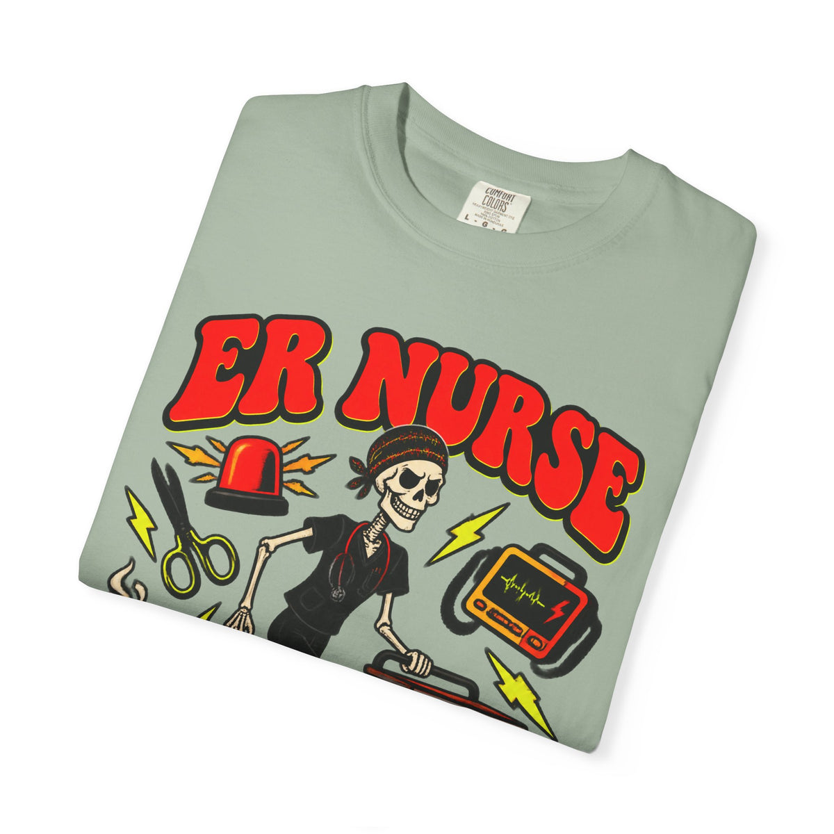 ER Nurse I've Seen Things Skinny Skeleton Comfort Colors T-Shirt