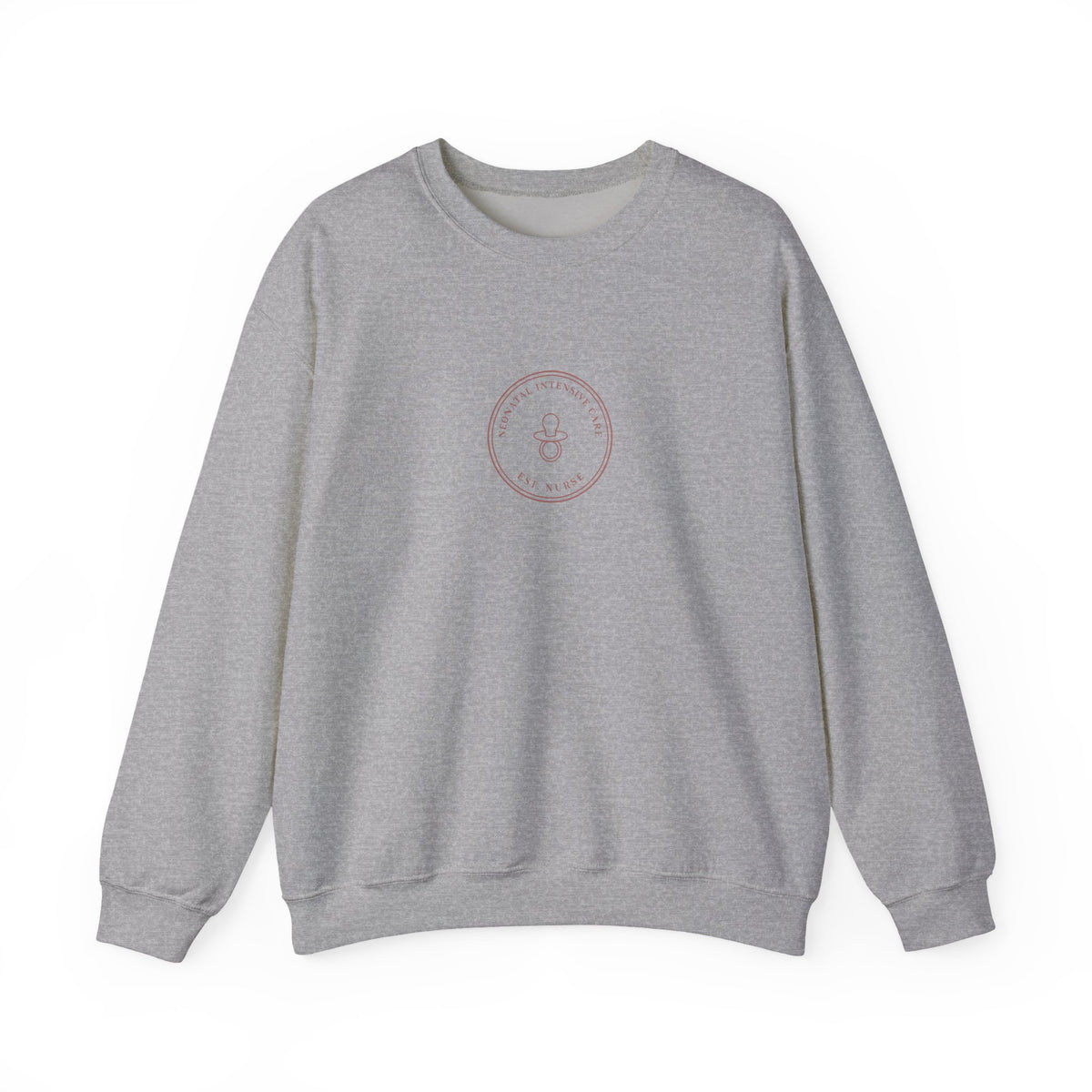 NICU Nurse Minimal Vintage Badge Neonatal Intensive Care Crewneck Sweatshirt