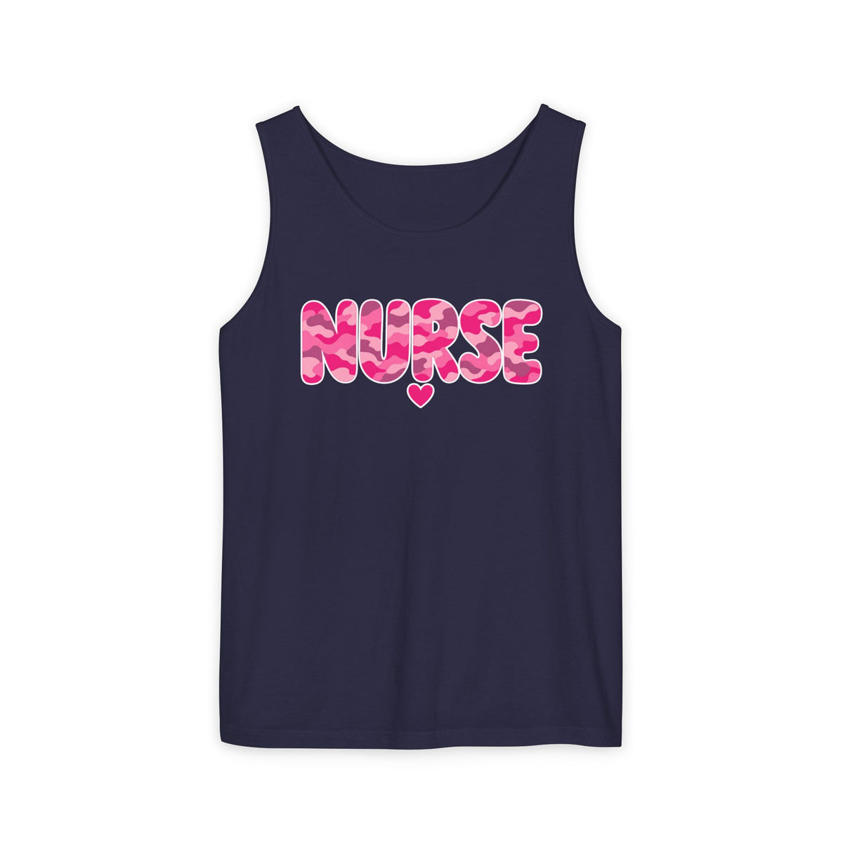 Nurse Pink Camo Comfort Colors Tank Top