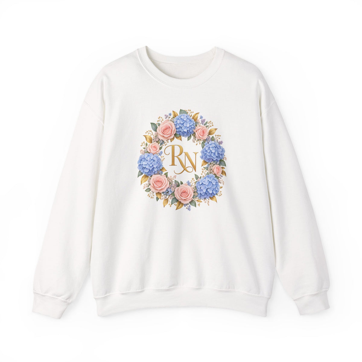 Hydrangea Wreath RN Crewneck Sweatshirt