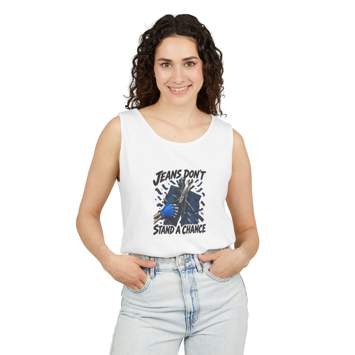 Jeans Don't Stand a Chance Skeleton ER Nurse Comfort Colors Tank Top