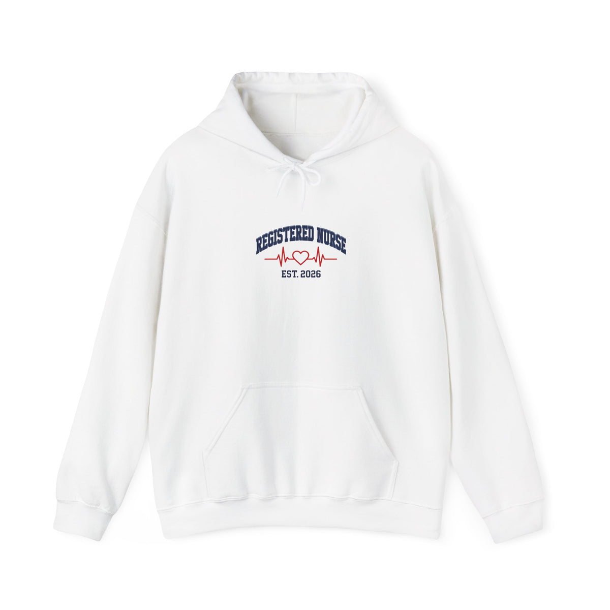 Registered Nurse Est. 2026 Varsity Heartbeat Hoodie