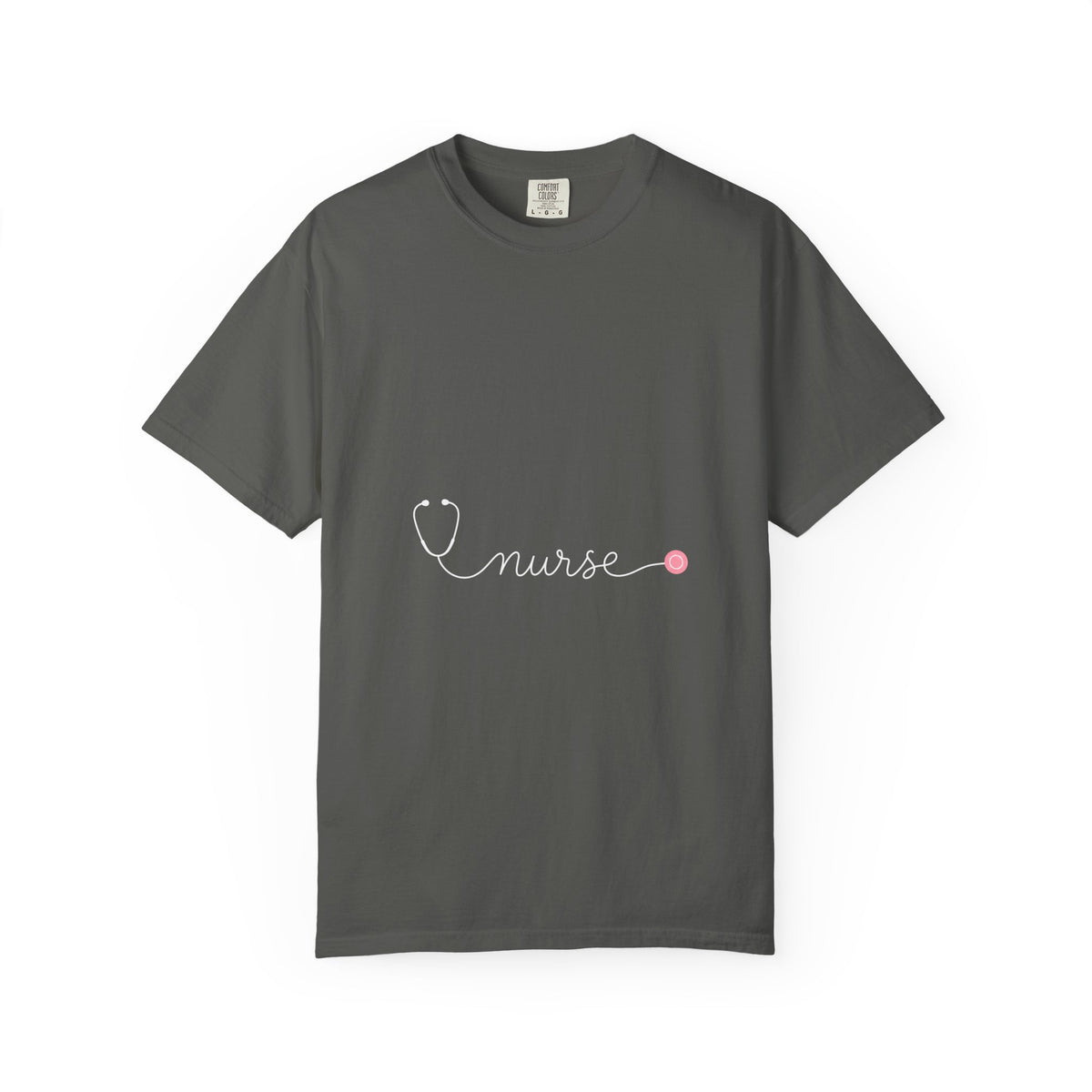 Nurse One Line Stethoscope Script Comfort Colors T-Shirt