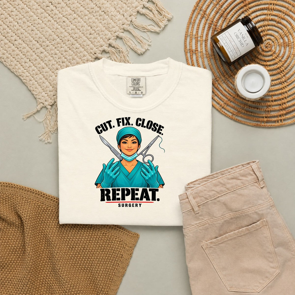 Cut Fix Close Repeat Surgeon Women's Doctor Tee