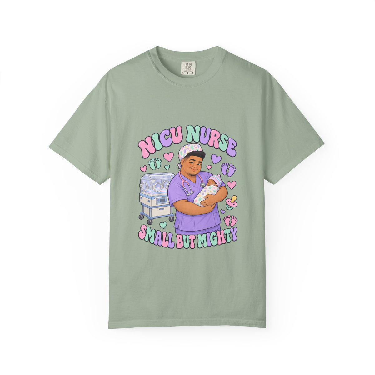 NICU Male Nurse Small But Mighty Tee