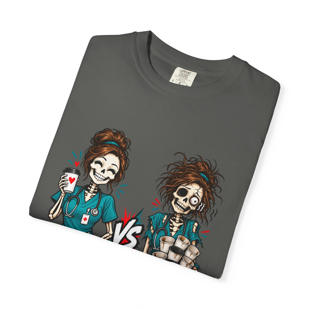 Shift 1 Me vs Shift 4 Me Skeleton Nurse Comfort Colors T-Shirt