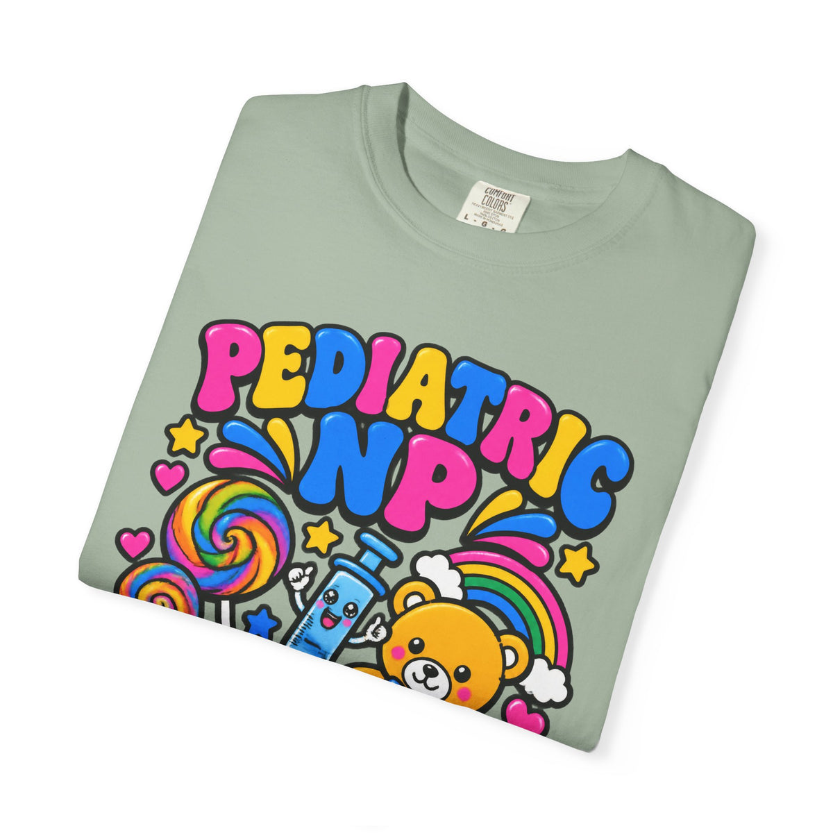 Pediatric NP Stickers and Shots Nurse Practitioner Comfort Colors T-Shirt